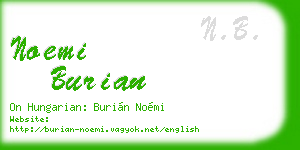 noemi burian business card